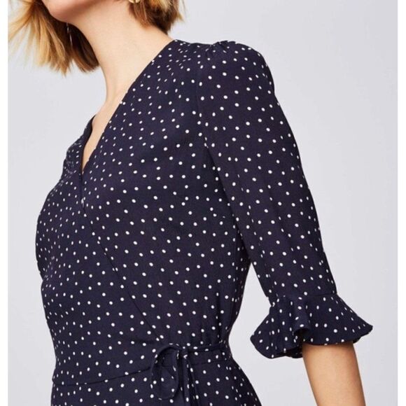 Loft Faux Wrap Floral Print Skort Romper Dress Size S - Picture 8 of 14